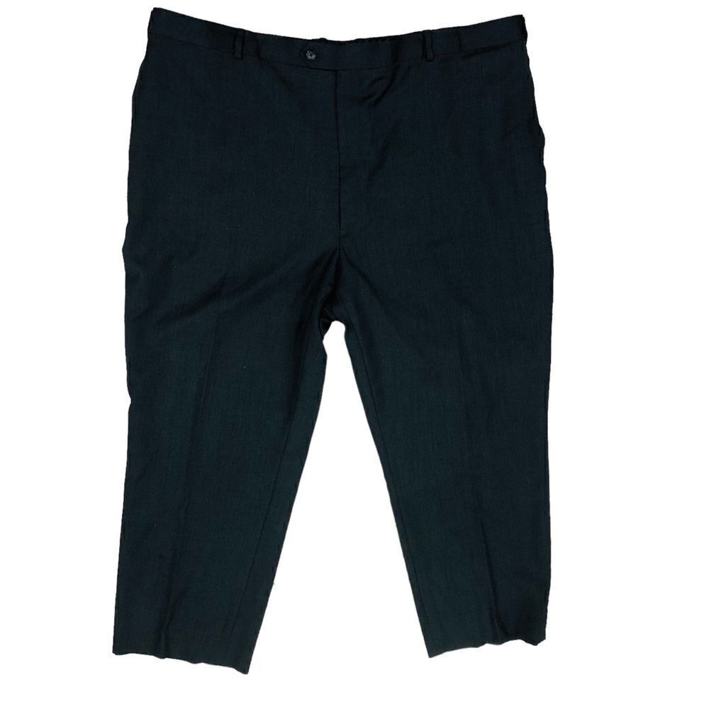 Pronto Uomo Men’s Dress Pants Stripes Dark Gray Size 50x30